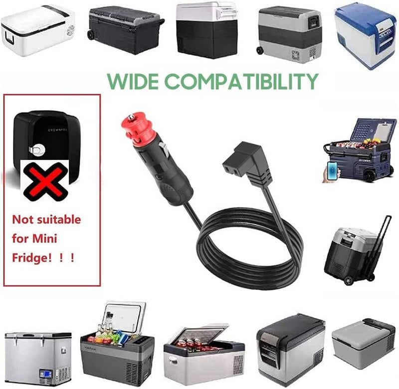 REVHQ كابل طاقة DC من REVHQ بجهد 12V/24V لتبريدة السيارات المحمولة، متوافق مع أجهزة Alpicool وCOSTWAY وICECO (فقط للطاقة الكهربائية DC). - Image 4