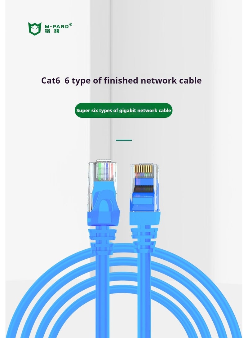 M-PARD Ethernet cable 1.5m Cat6 Gigabit high-speed 1000Mbps Internet cable RJ45 shielded network LAN cable compatible with PS5 PS4 Xbox One intelligent TV switch router Wifi extender panel  blue - Image 1