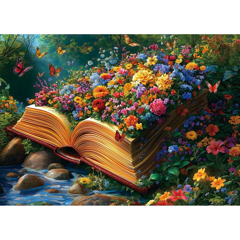MINIWAN Spring Life Book 1000 Piece Puzzles for Adults Funny Puzzle for Adults Hard Challenge Art Jigsaw Puzzles for Gifts Birthday Party Games Family 275 X 197 Dust Free Puzzle - Image 3