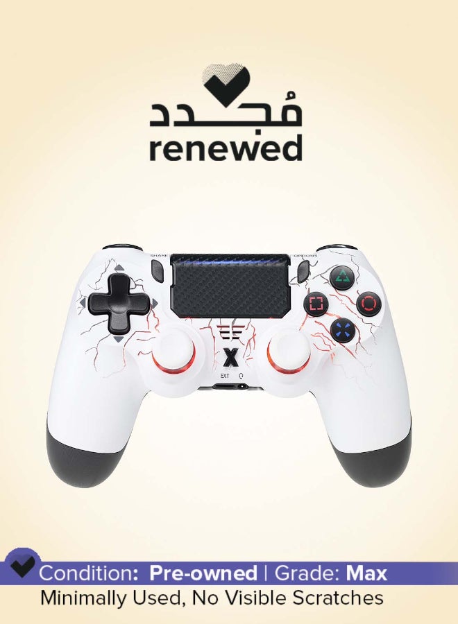 LOG Renewed - Wireless Controller For PlayStation 4 / 3 / PC /  Android / IOS - RGB Lighting Effect - White - Image 1
