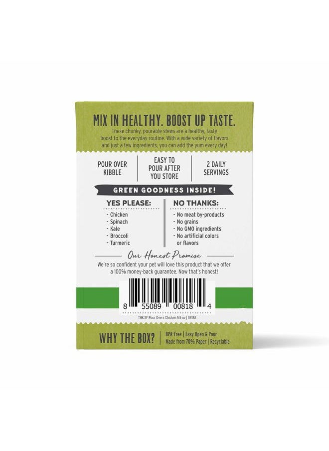 the honest kitchen Superfood POUR OVERS Wet Toppers for Dogs (12 Pack), 5.5 oz - Chicken Stew  - Image 2