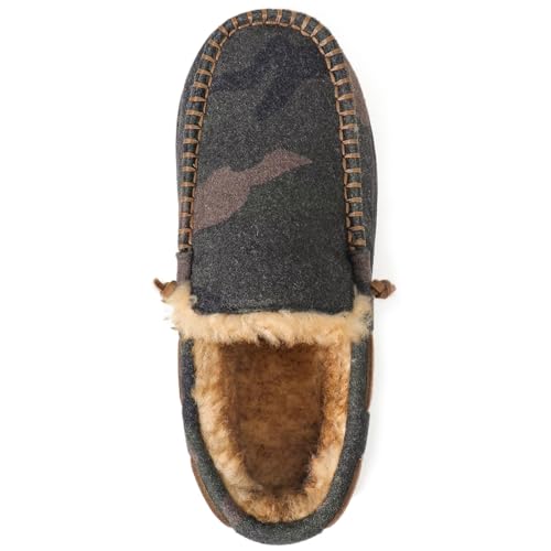 Zigzagger Men's Moccasin Slippers Memory Foam House Shoes, Indoor and Outdoor Warm Loafer Slippers(Camouflage,11) - Image 5