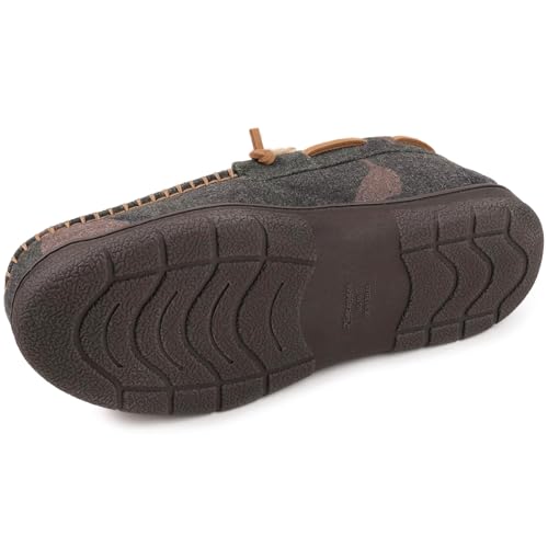 Zigzagger Men's Moccasin Slippers Memory Foam House Shoes, Indoor and Outdoor Warm Loafer Slippers(Camouflage,11) - Image 4