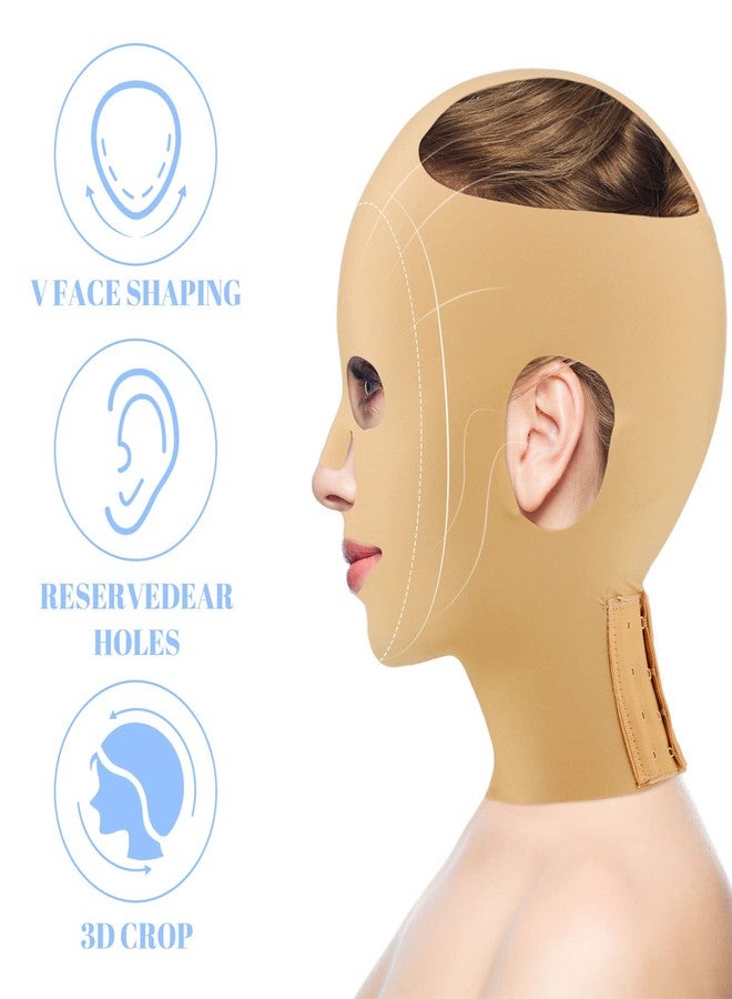 Treela 2 Pieces Full Face Lift Sleeping Belt Reusable Mask Chin Lift Facial Mask Face Belt Double Chin Thin Facial Bandages Cheek tape Strap Massage Shaper for Women - Image 3
