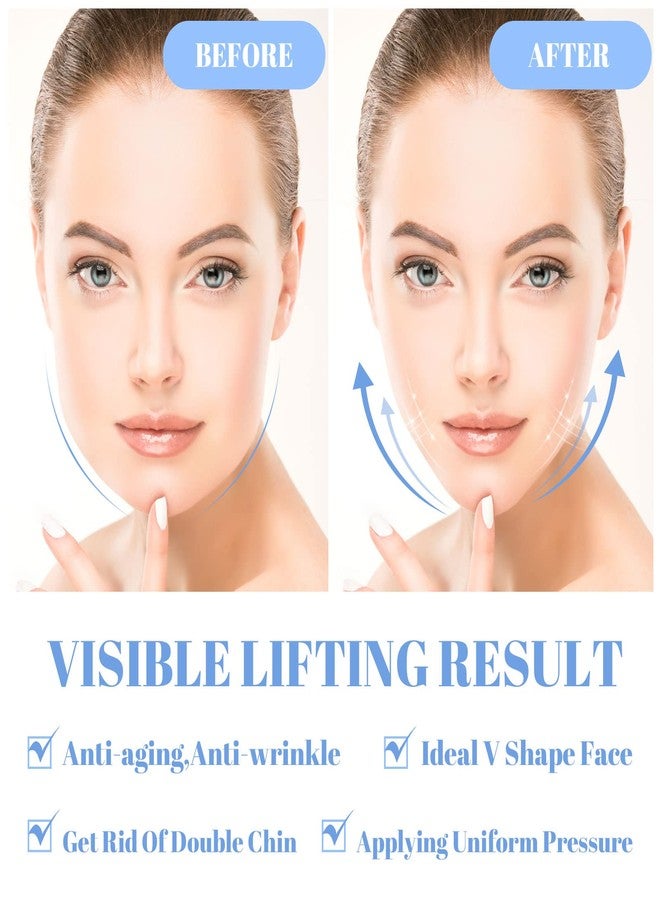 Treela 2 Pieces Full Face Lift Sleeping Belt Reusable Mask Chin Lift Facial Mask Face Belt Double Chin Thin Facial Bandages Cheek tape Strap Massage Shaper for Women - Image 5