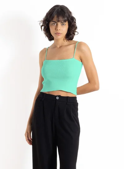 SHAPES RIBBED TOP WITH THIN STRAPS