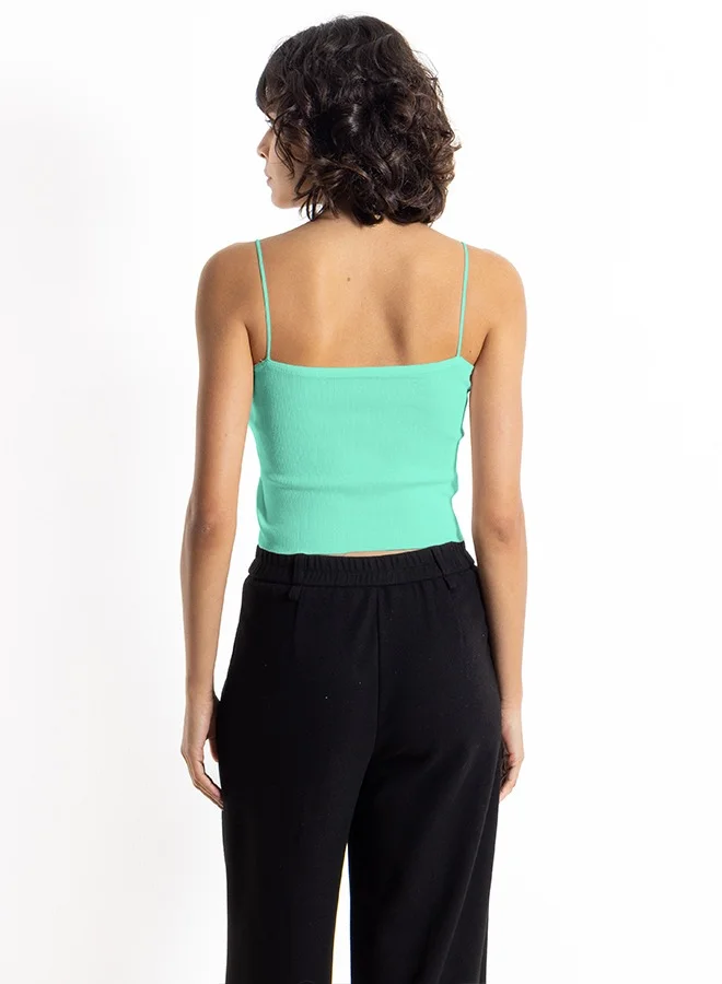 SHAPES RIBBED TOP WITH THIN STRAPS