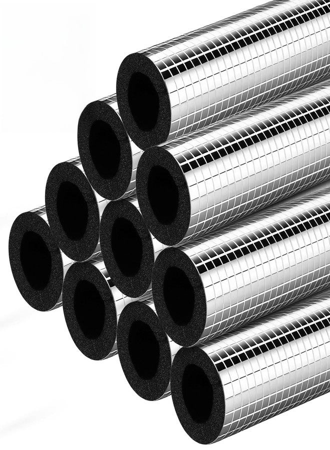 تونديامو 30 قطعة من أنابيب عزل الأنابيب الخارجية ذاتية اللصق من Tondiamo، أنبوب رغوي عازل، أنبوب لف عازل للأنابيب الخارجية، حماية من التجمد، أغطية من رقائق الألومنيوم لفصل الشتاء، أنابيب خارجية، صنبور، رشاش (1.3 قدم × 0.8 بوصة) - Image 1