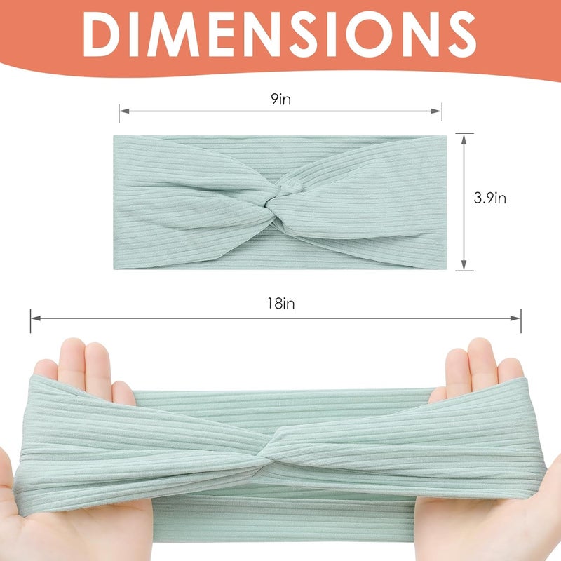 Panleding 12 Pcs Stretchy Headbands for Women, Absorbed Sport Headband Soft Twist Headbands for Daily Life Yoga Workout - Image 5