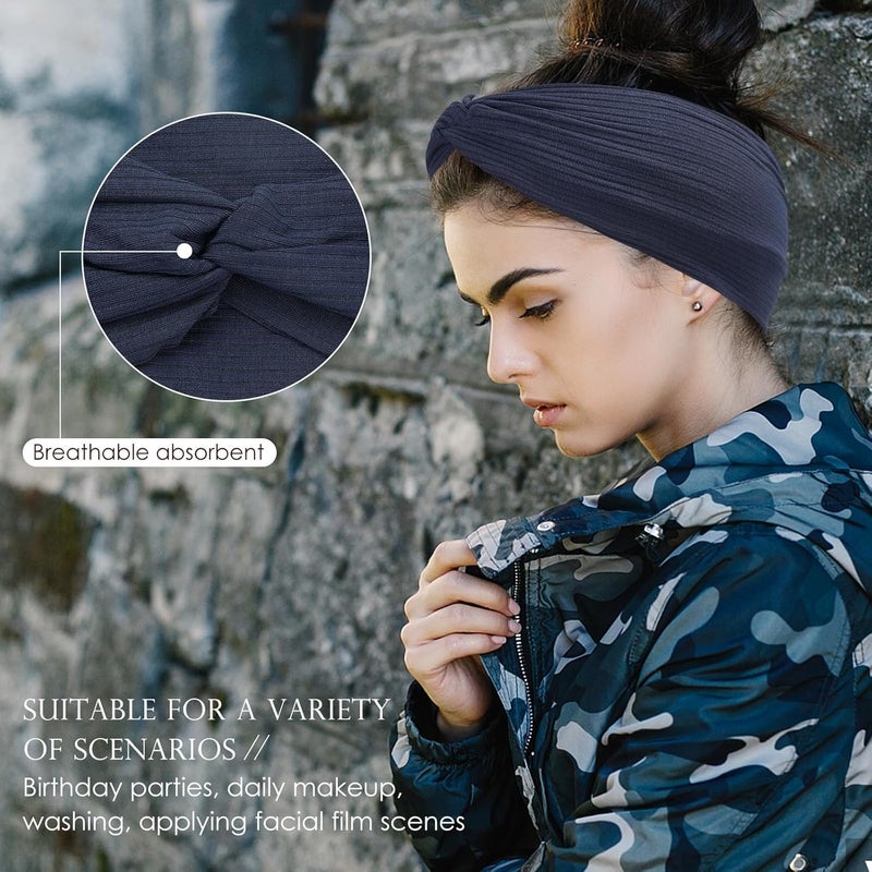 Panleding 12 Pcs Stretchy Headbands for Women, Absorbed Sport Headband Soft Twist Headbands for Daily Life Yoga Workout - Image 4