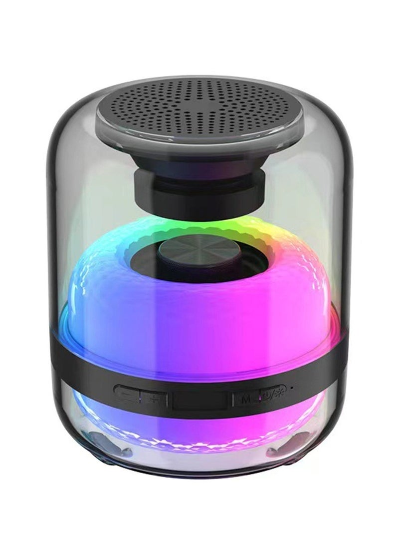 R.VIHAN Portable Bluetooth Party Speaker Wireless With RGB Colour LED Themes Bluetooth 5.2 Colourful Speakers Stereo Pairing Speaker For Home Outdoors Travel TWS Black Perfect Gift for Birthdays Holiday Any Special Occasions  - Image 1