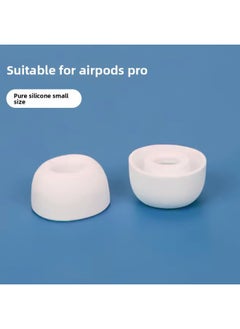 For AirPods Pro2 Bluetooth Digital Headset Silicone Earplugs For Apple Wireless Replacement Silicone Ear Cap Wholesale-Color:White Small Size-Huaqiang North Pure Silicone