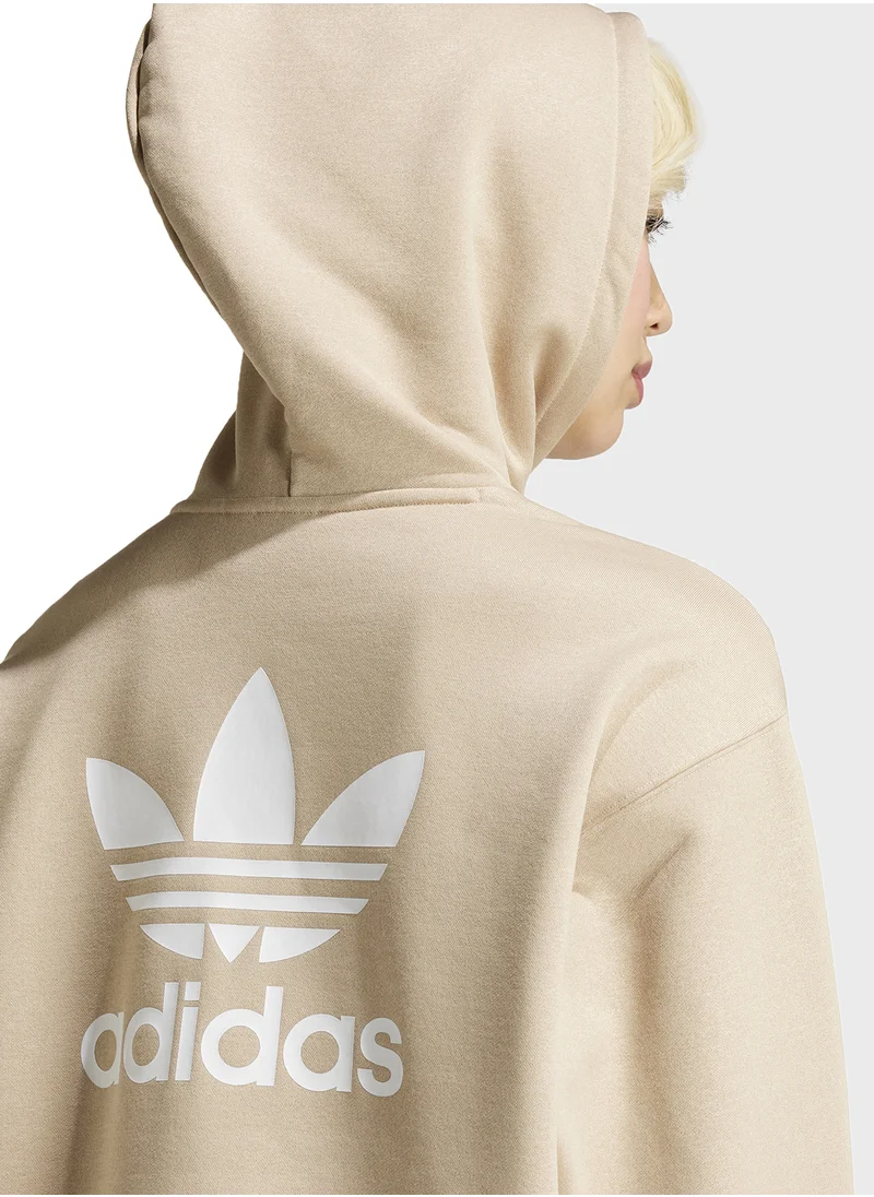 اديداس اوريجينالز Trefoil Cropped Hoodie