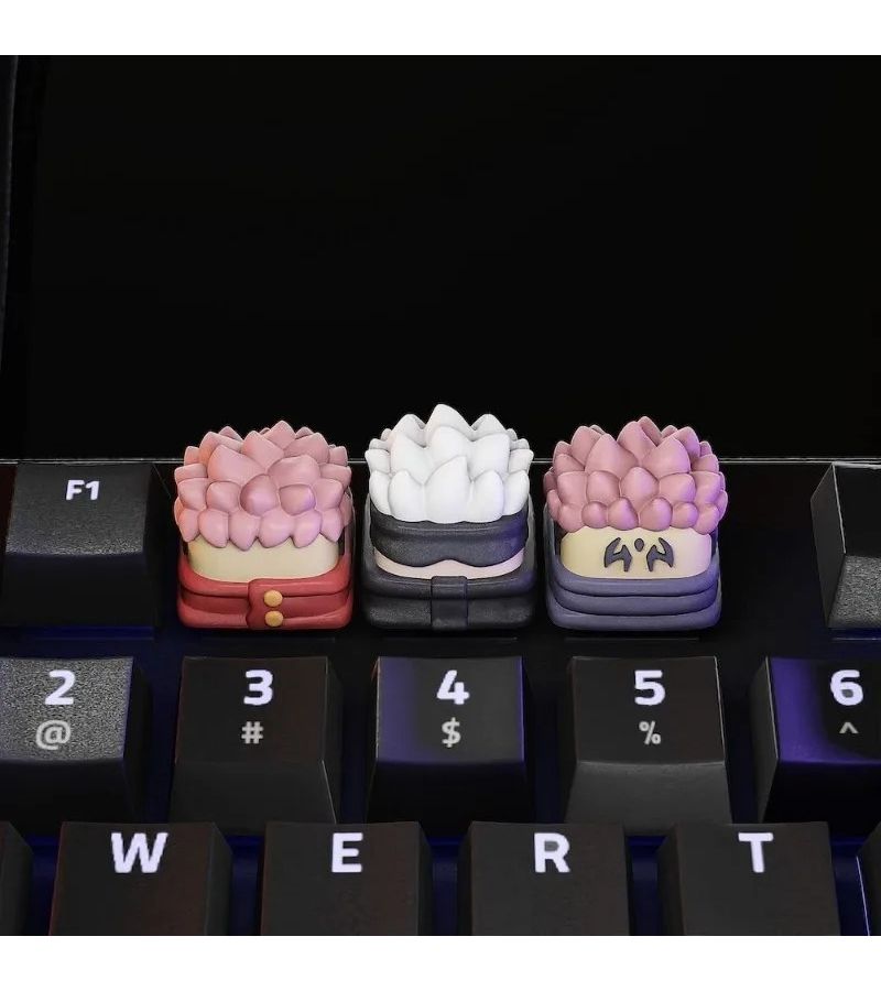 Anime Caps Lock Key B Color Compatible QWERTY Keyboards Cute Chibi Character Durable SA Height Computer Typing Gift - Image 1