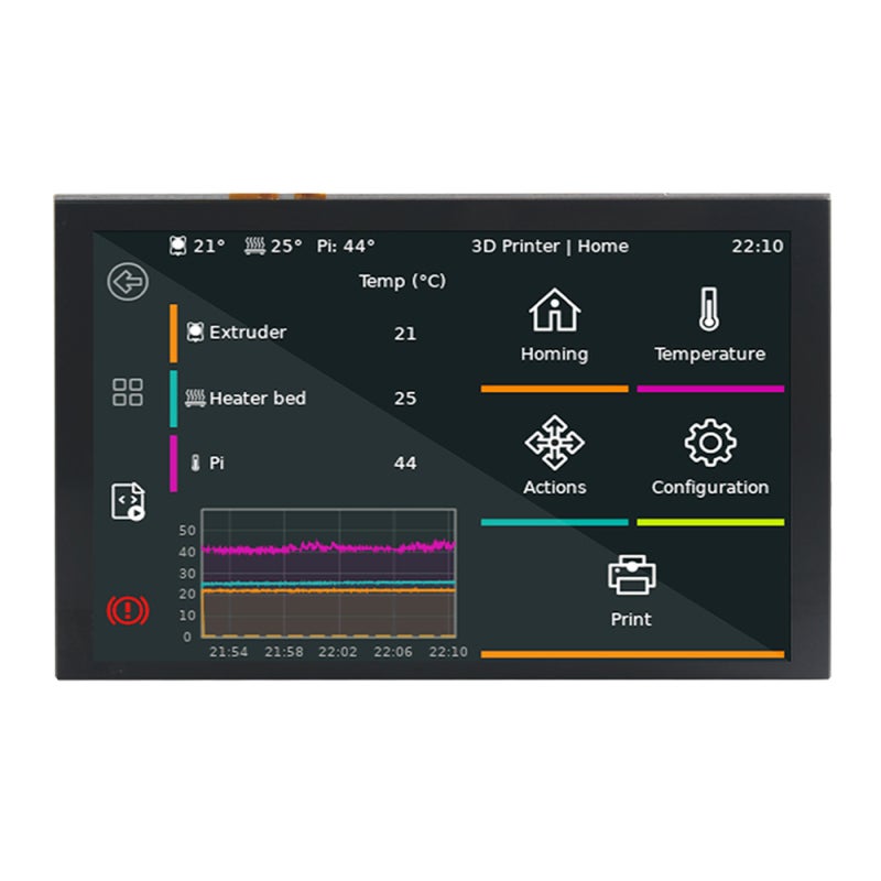 Touchscreen Display 5" Black High-Resolution 800 X 480 Pixels - Capacitive 5-Point Touch Panel IPS Panel for Raspberry Pi Device Setup & User Installation - Image 1
