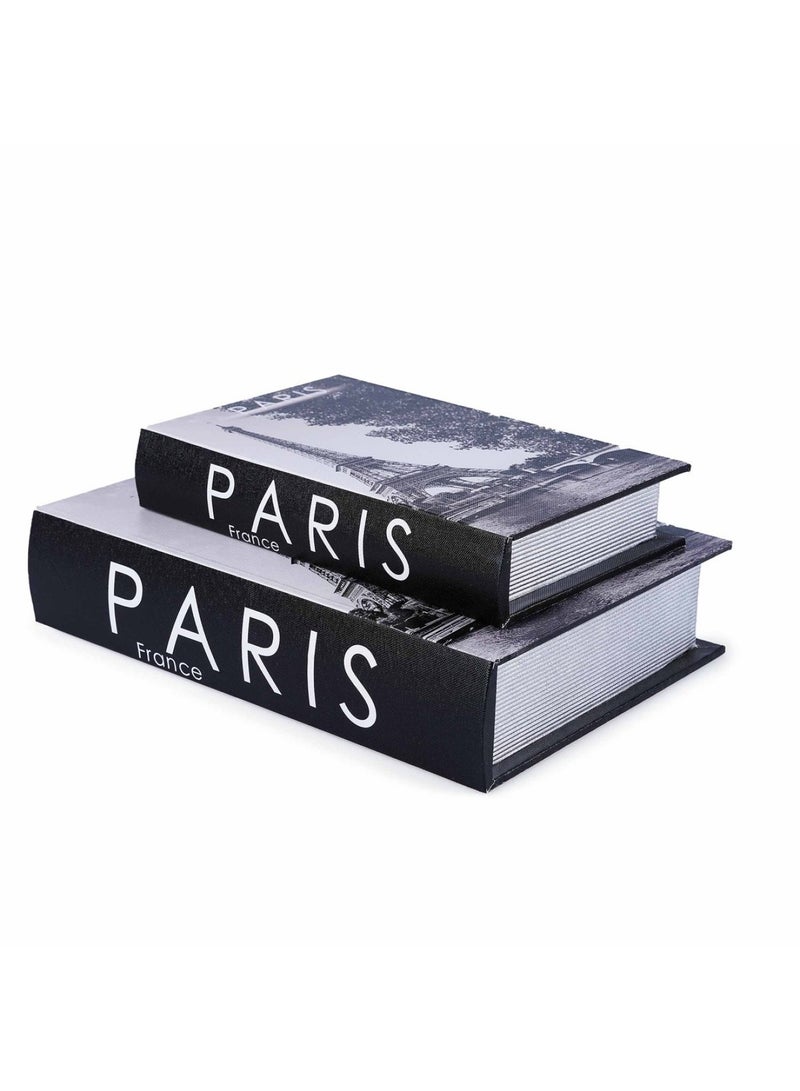 Pan Home مجموعة برج إيفل من 2 صندوق كتاب 32X24X8 سم - رمادي - Image 2