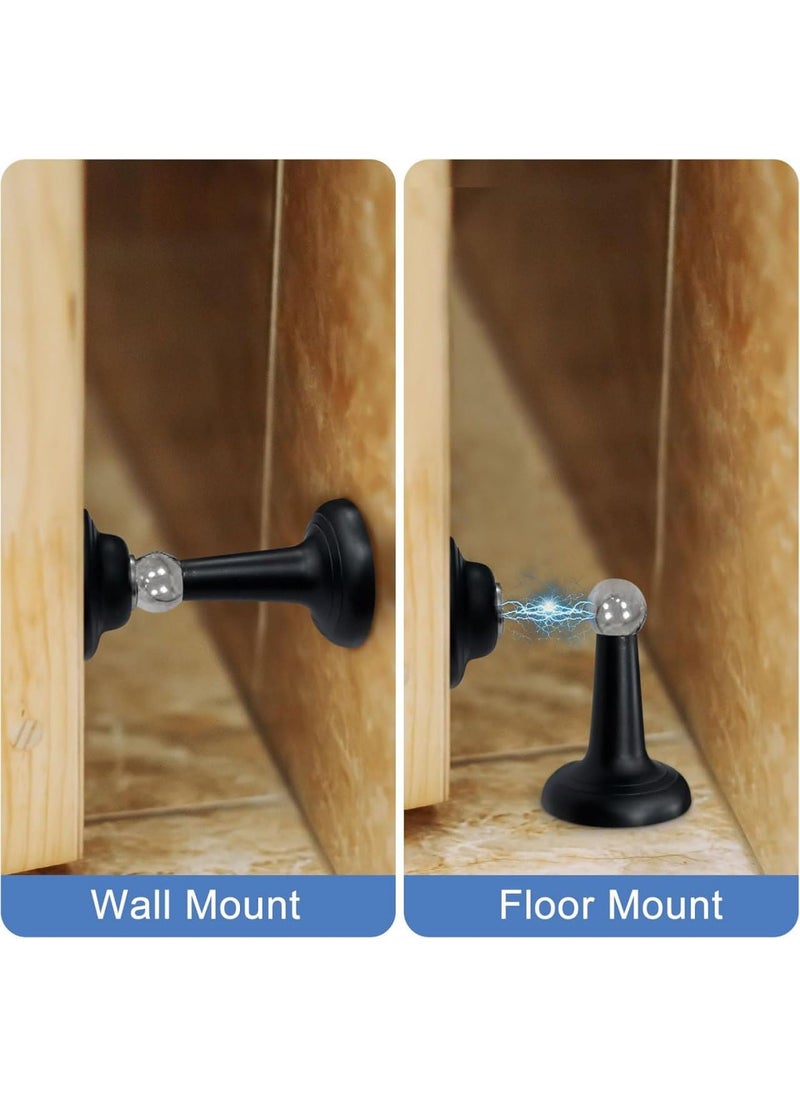 IQS ENTERPRISE IQS Enterprise Suction Door Blocker Door Suction PunchFree Door Stopper AntiCollision Ground Suction Door Handle Wall Suction Durable Magnetic Door Stopper use for Home Bedroom Office1 pcs  - Image 3