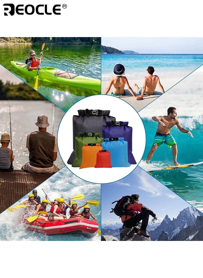 REOCLE 6PCS Waterproof Dry Sacks Lightweight Outdoor Dry Bags Ultimate Watertight Bags for Rafting Boating Camping Suitable for Camping Climbing Rafting Convenient to Store Personal Belongings - Image 4