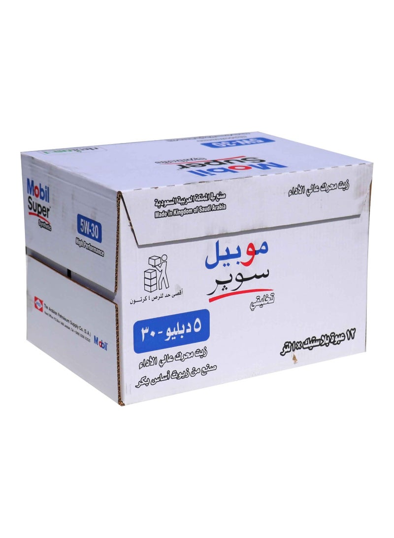 موبيل زيت محرك 5w-30 تخليقي بالكامل من موبيل، 12×1 لتر - Image 2