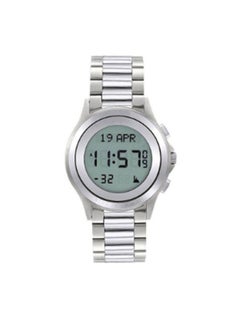 Al Fajr Men's Water Resistant Digital Watch WR02 - 35 mm - Silver 