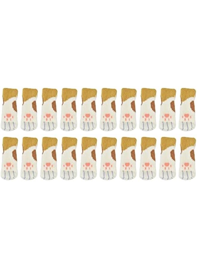 20 PCs Furniture Leg Socks, High Elastic Knitted Chair Leg Floor Protectors, Chair Leg Floor Protectors for Easy Movement and Noise Reducing(Camouflage) - Image 1