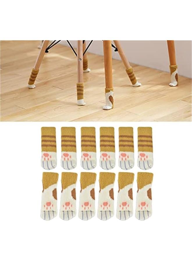 20 PCs Furniture Leg Socks, High Elastic Knitted Chair Leg Floor Protectors, Chair Leg Floor Protectors for Easy Movement and Noise Reducing(Camouflage) - Image 2