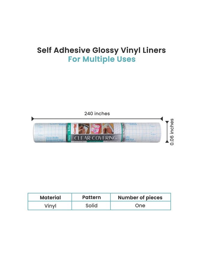 Con-Tact Brand Creative Clear Covering, Versatile and Self-Adhesive Shelf Liner, Ideal Privacy Film, Protective Clear Vinyl, 18'' x 50', Glossy - Image 2