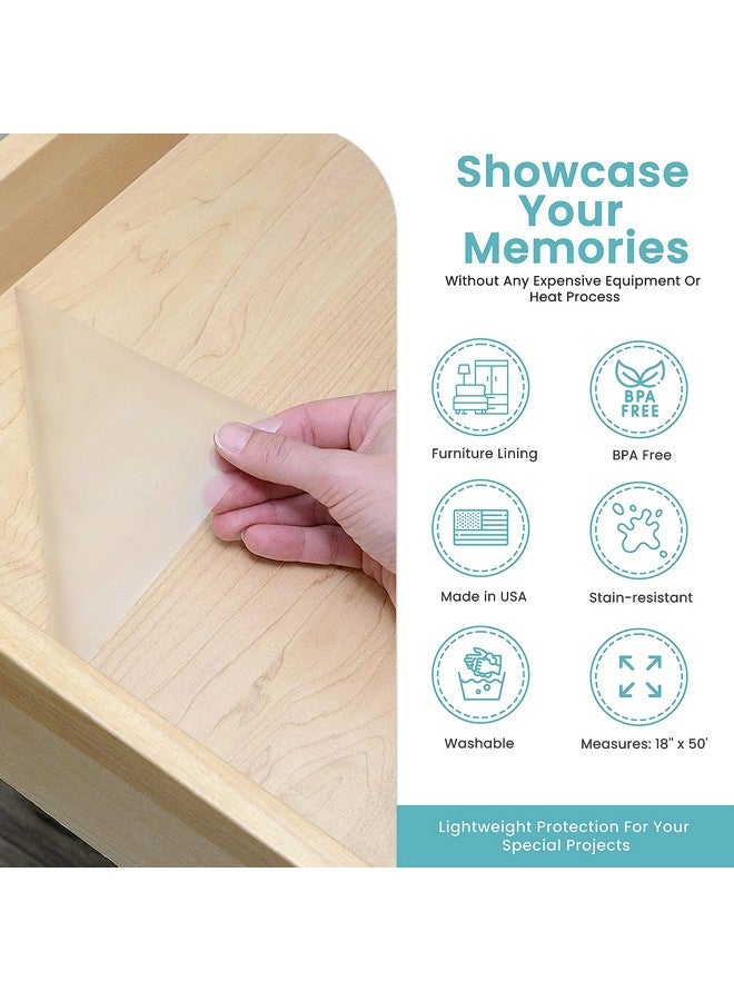 Con-Tact Brand Creative Clear Covering, Versatile and Self-Adhesive Shelf Liner, Ideal Privacy Film, Protective Clear Vinyl, 18'' x 50', Glossy - Image 3