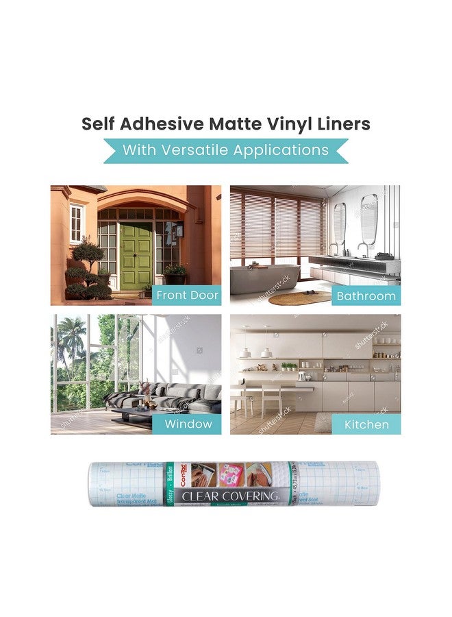 Con-Tact Brand Creative Clear Covering, Versatile and Self-Adhesive Shelf Liner, Ideal Privacy Film, Protective Clear Vinyl, 18'' x 50', Glossy - Image 4