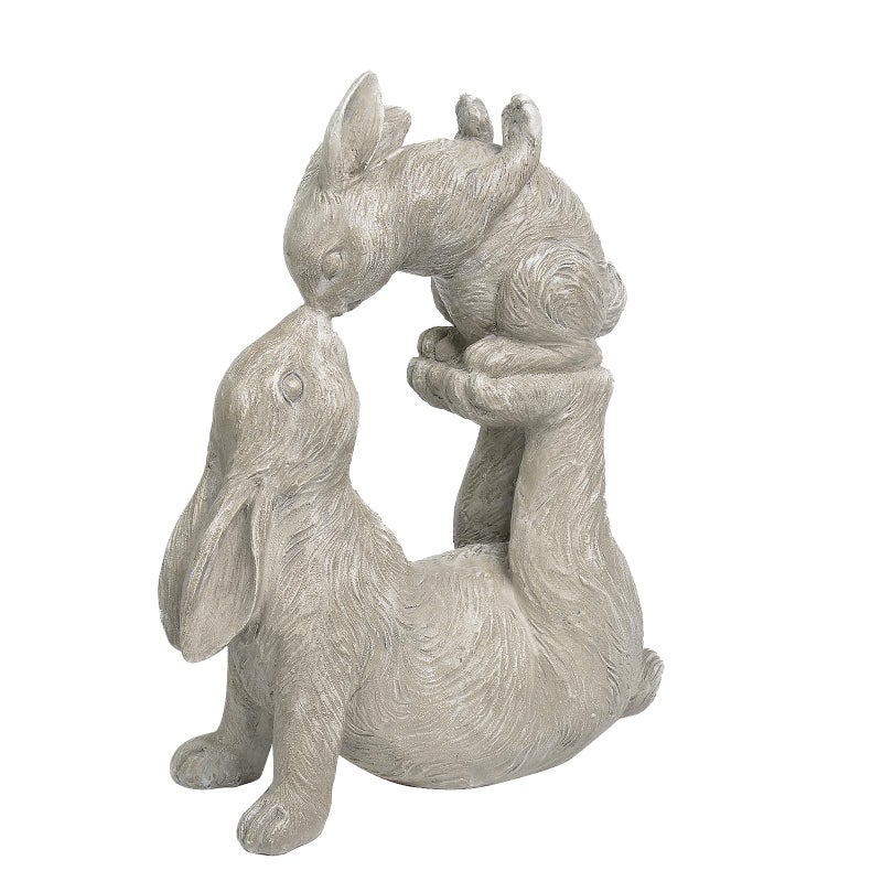 Newman House Studio Newman House Studio Garden Statues Kissing Bunny Sulpture  Garden Dcor Rabbit Collectible Figurines Yard Decorations Outdoor 118 L x 48 W x 146 H 