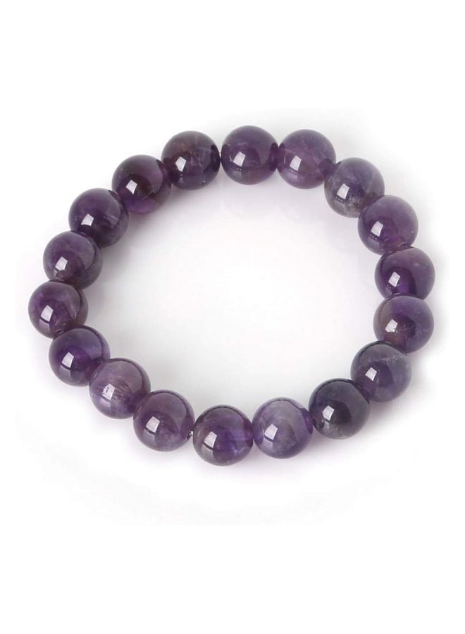 bracelet Natural Purple amethyst stone Beaded Bracelet