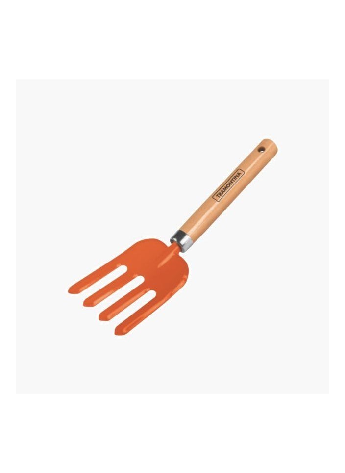 TRAMONTINA - Since 1911,Made in Brazil- Hand Garden Fork 4 Teeth with Special Carbon Steel and Wood Handle - Image 1