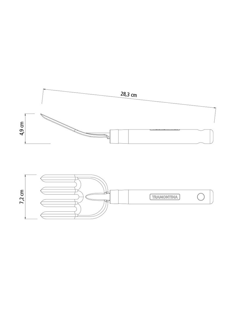 TRAMONTINA - Since 1911,Made in Brazil- Hand Garden Fork 4 Teeth with Special Carbon Steel and Wood Handle - Image 1