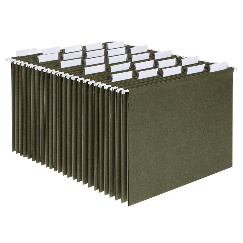 Pendaflex Hanging File Folders Letter Size Standard Green 15Cut Adjustable Tabs 25 Per Box 81602 Standard Green 15 Tabs
