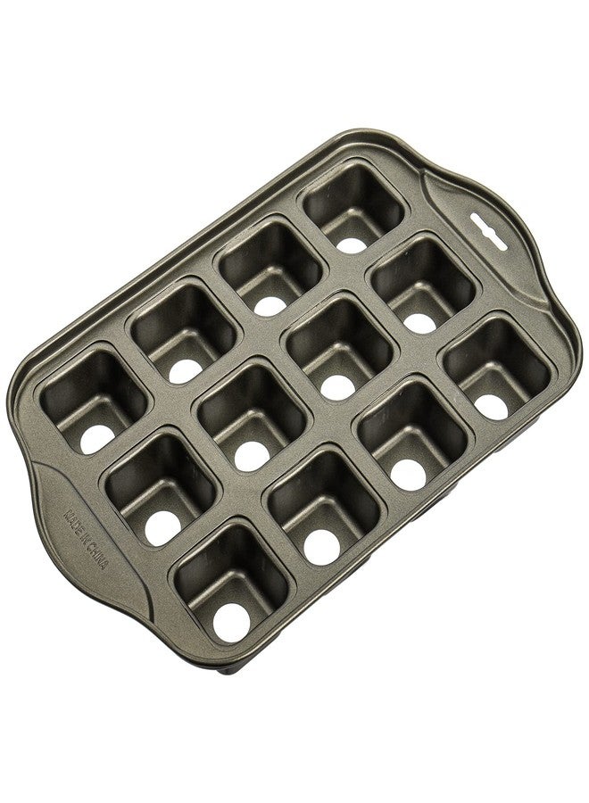 Tosnail 2 Pack 12 Cavity Mini Cheesecake Pan with Removable Bottom, All Edges Brownie Pans, Square Cupcake Muffin Pan, Small Bread Loaf Mold - Square - Image 4