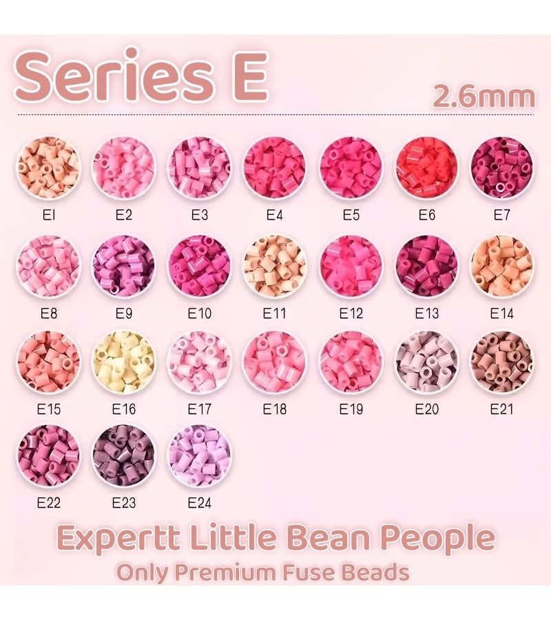 1000 Pcs 2.6mm Mini Fuse Beads E Color Vibrant Plastic for Handmade Decorations Craft Supplies - Image 2