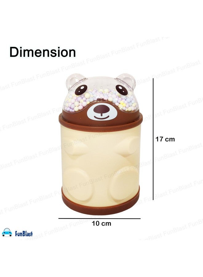 FunBlast Piggy Bank - Bear Shaped Coin Box for Kids, Money Bank for Kids, Piggy Bank for Kids, Money Box for Kids, Coin Box with Password Lock, Gifts for Girls, Best Return Gifts for Kids (Brown) - Image 2