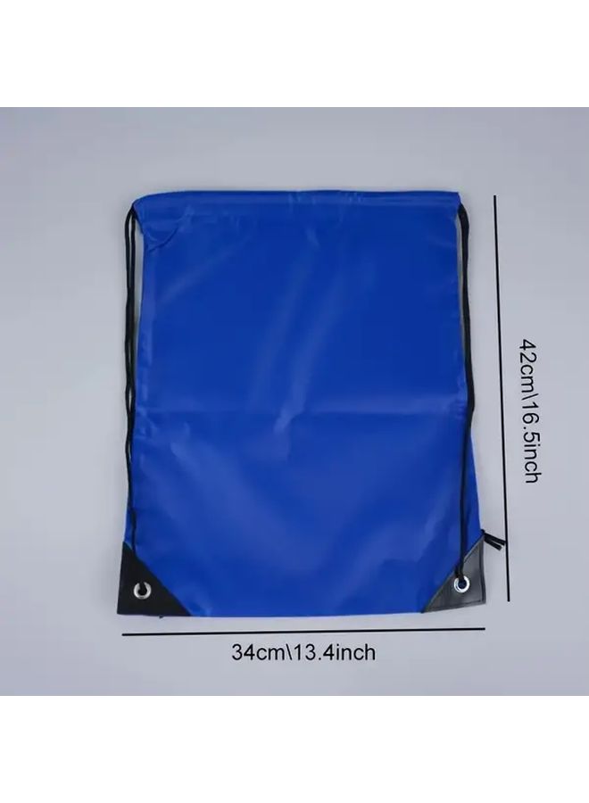 10pcs Royal Blue Customizable Polyester Drawstring Bags Personalized Gift Bags - Image 3