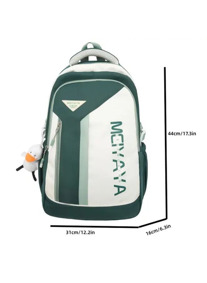 Lightweight Laptop Backpack Large Capacity Shock Absorbing Compartment Green - Image 3