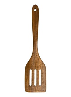 Happy Home Wooden Cooking Spoon Wooden Spoon with Holes for Stirring Food Non-Stick Cookware 30cm  - Image 1
