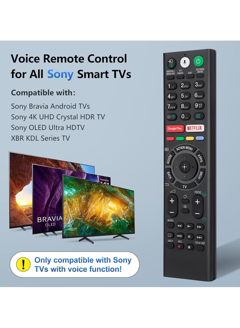 Voice Remote Control Replacement for Sony-Bravia-TVs,for All Sony 4K UHD LED LCD HD Smart TVs - Image 2