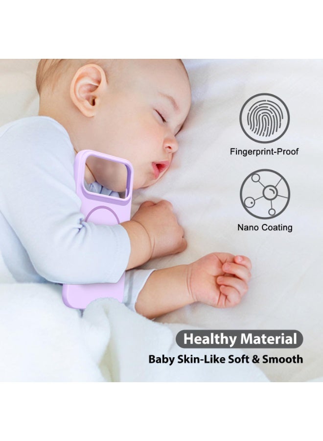 أكاليكس جراب هاتف مغناطيسي رفيع لهاتف آيفون 17 Pro ، متوافق مع الشحن اللاسلكي ماج سيف، مصنوع من السيليكون المطاطي الناعم الأنيق | بنفسجي فاتح - Image 4