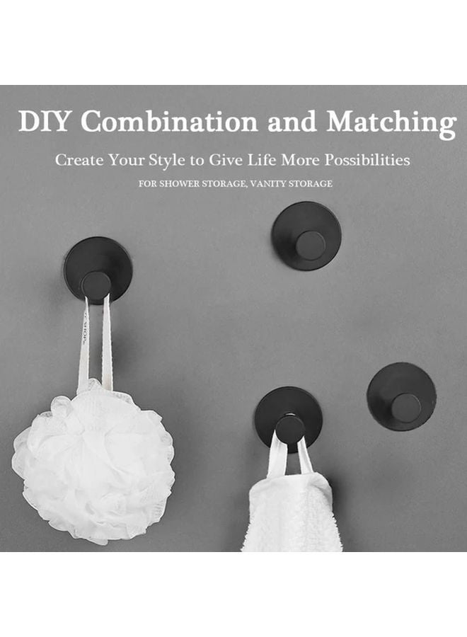 Black Adhesive Towel Hooks 2pcs Damage Free Stainless Steel Bathroom Kitchen - Image 4