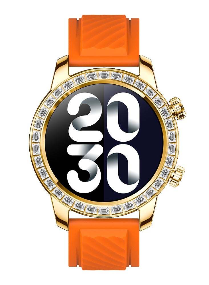 ساعة ذكية Z89promax بشاشة لمس HD مقاس 1.52 بوصة مع مقاومة للماء، والاتصال بتقنية البلوتوث مع مراقب ضغط الدم ومعدل ضربات القلب، ساعة رياضية ذكية رقمية (ذهبي) - Image 1