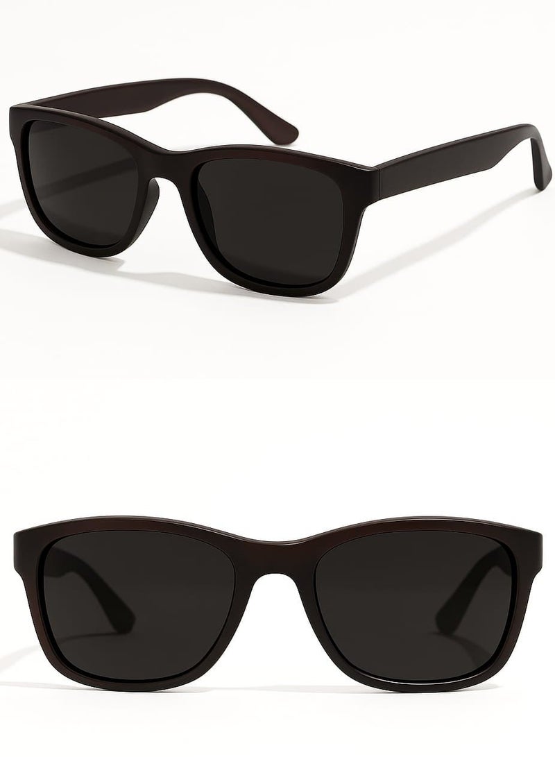 Retro Black Fashion Glasses for Men & Women - Full-Rim Frames, Lightweight Plastic Casual Walking Shopping Accessories, Durable Eyewear - Image 1