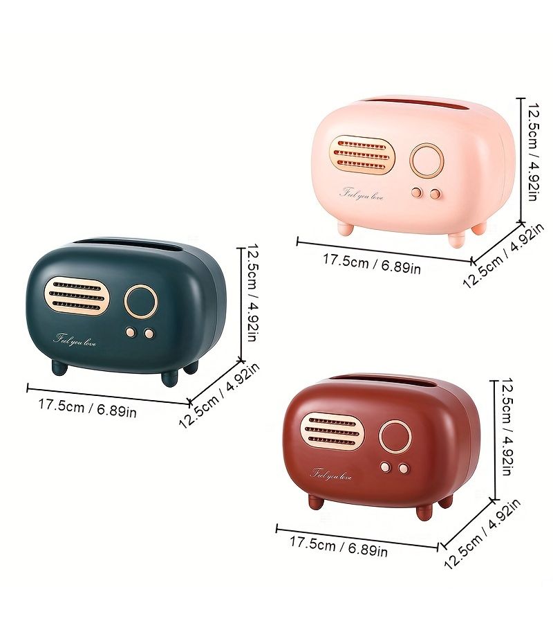 1pc Vintage Pink Tissue Box Retro Design For Living Room Bedroom Restroom Valentine Gift Back To School - Image 4