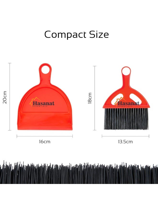 HASANAT ESSENTIALS Essentials Mini Dustpan and Brush Set Ideal for Camping Tents Caravans, 20cm x 17cm x 15cm - Image 4