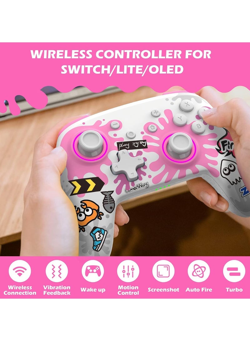 Wireless Game Controller for Nintendo Switch/OLED, Support NFC with Wake-up, Dual Sport  TURBO Function, Wireless Remote Gamepad, Dual Turbo Vibration, Anti-Slip - Image 5