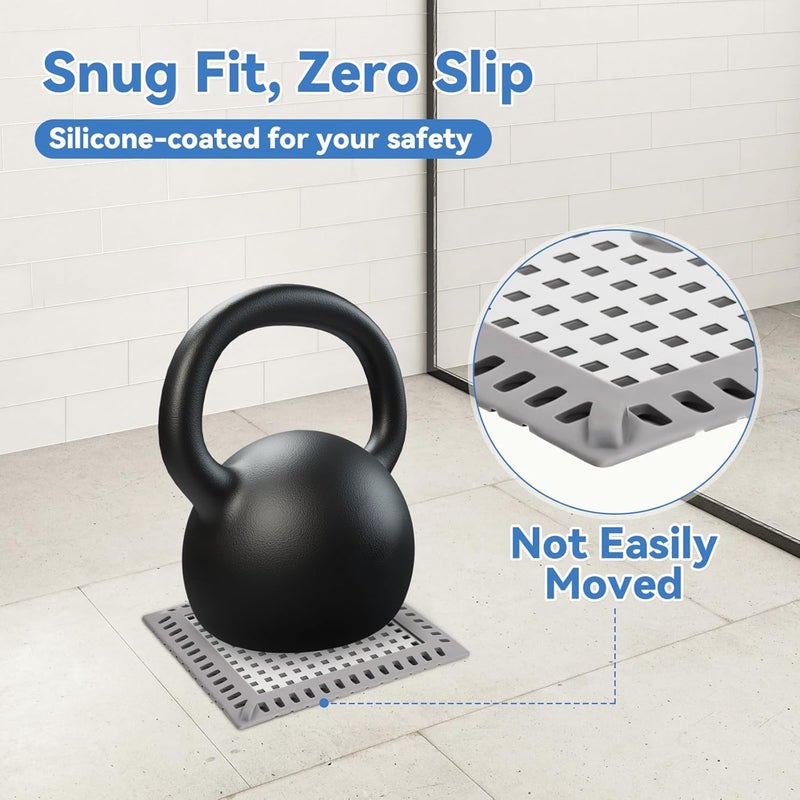 Cynn Select 2Pcs Shower Drain Hair Catcher, 4.72" Shower Drain Cover, All-in-One Universal Sink & Shower Drain Strainer, Easy Installation, Stainless Steel and Silicone Bathroom Accessories for Tub, Bathtub - Image 4