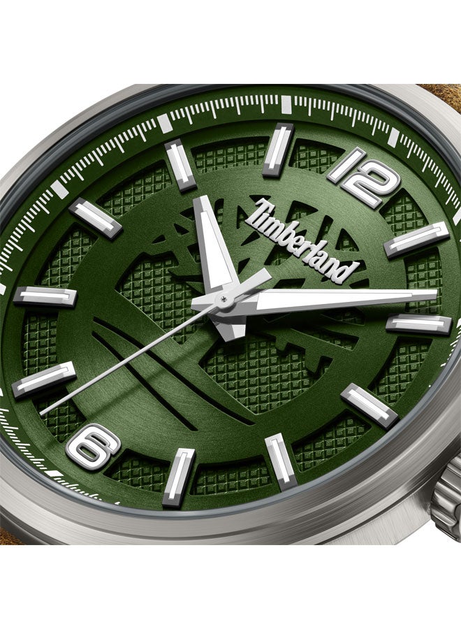 Timberland Men Driscoll Green Dial Leather Strap Analog Watch for Men, 43mm - Image 4